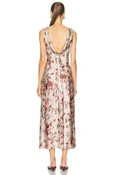 Acne Studios Cracked Rose Satin Dress | Thumbnail 4 Acne Studios Cracked Rose Satin Dress | Thumbnail 4