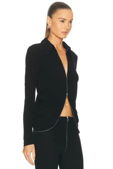 Alexander Wang Continuous Zipper Drape Back Shirt | Thumbnail 2 Alexander Wang Continuous Zipper Drape Back Shirt | Thumbnail 2