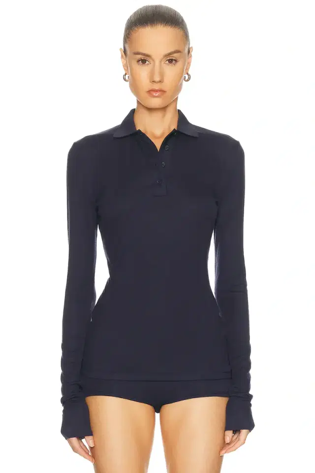 Long Sleeve Polo Top