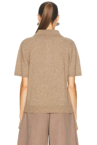 Entire Studios Short Sleeve Knit Polo Top | Thumbnail 3