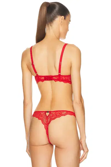 Fleur du Mal Bianca Lace Balconette Bra | Thumbnail 3
