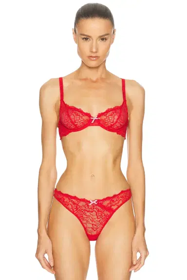 Fleur du Mal Bianca Lace Balconette Bra | Thumbnail 1