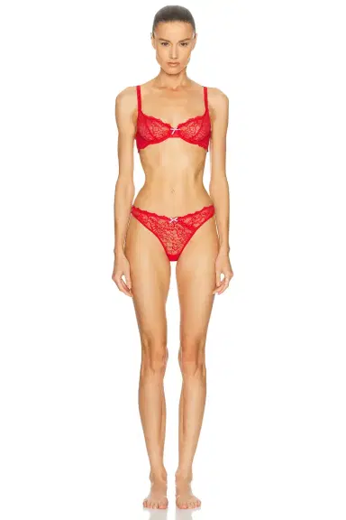 Fleur du Mal Bianca Lace Thong | Thumbnail 4 Fleur du Mal Bianca Lace Thong | Thumbnail 4