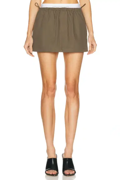 Alexander Wang Logo Mid Rise Mini Skirt | Thumbnail 1 Alexander Wang Logo Mid Rise Mini Skirt | Thumbnail 1