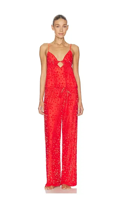 SKIMS Sheer Velvet Burnout Cami & Pant Set