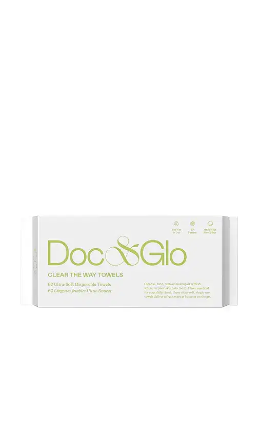 Doc & Glo Clear The Way Disposable Towel Wipes 60 Count
