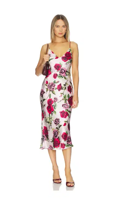 L'Agence Seridie Mid Length Slip Dress | Thumbnail 1 L'Agence Seridie Mid Length Slip Dress | Thumbnail 1