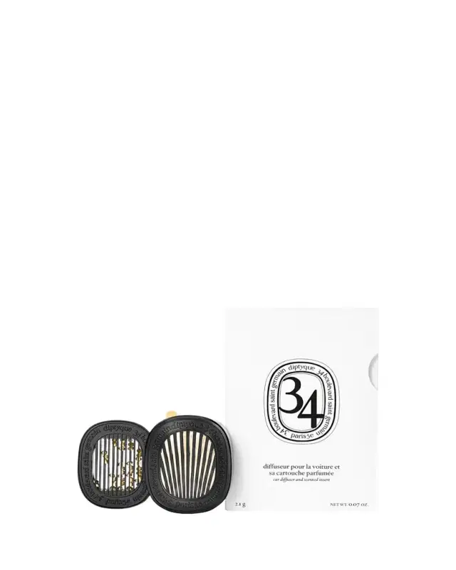 Diptyque 34 Boulevard Saint Germain Car Fragrance Diffuser and Refill Insert Set, 0.07 oz.