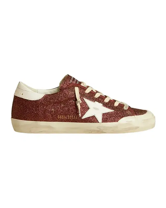 Super Star Glitter Leather Low-Top Sneakers