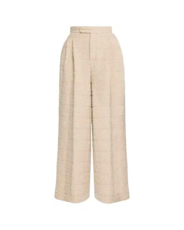 Horst Pleated Boucle Wide-Leg Trousers