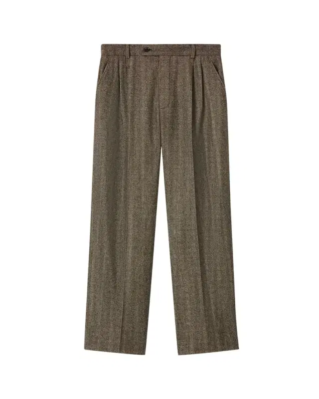 Joris Pleated Straight-Leg Trousers
