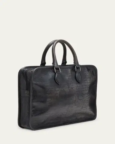 Berluti Men's Un Jour Venezia Scritto Leather Briefcase | Thumbnail 4