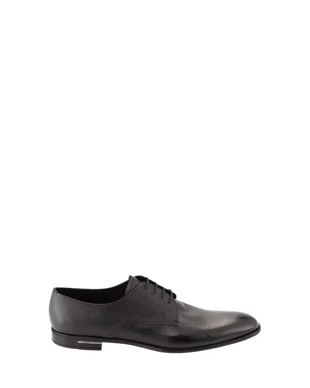 Men's Saffiano Leather Lace-Ups