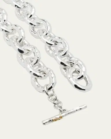 Ippolita Short Hammered Bastille Necklace in Sterling | Thumbnail 2