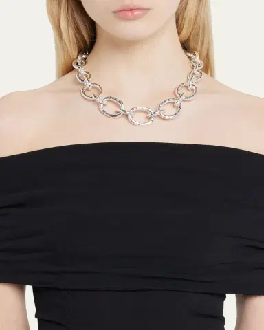 Ippolita Short Hammered Bastille Necklace in Sterling | Thumbnail 3