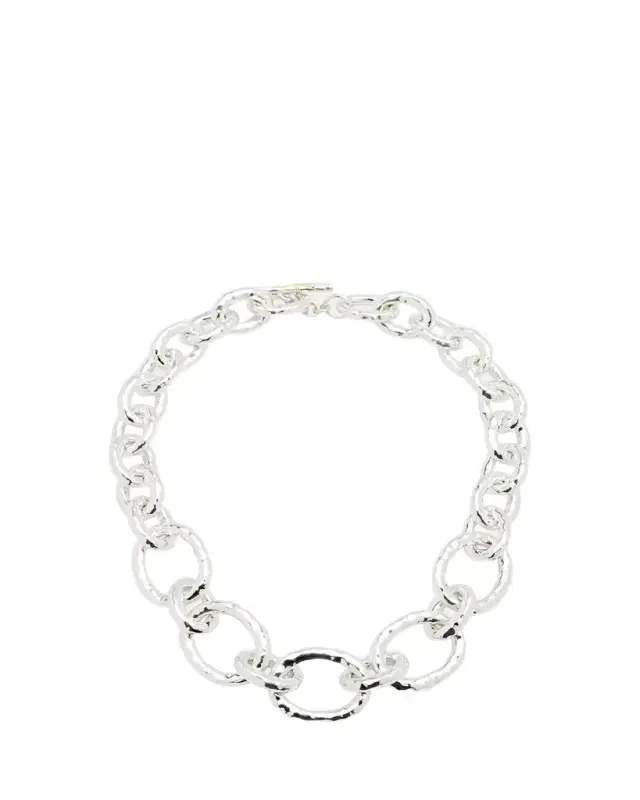 Ippolita Short Hammered Bastille Necklace in Sterling Silver