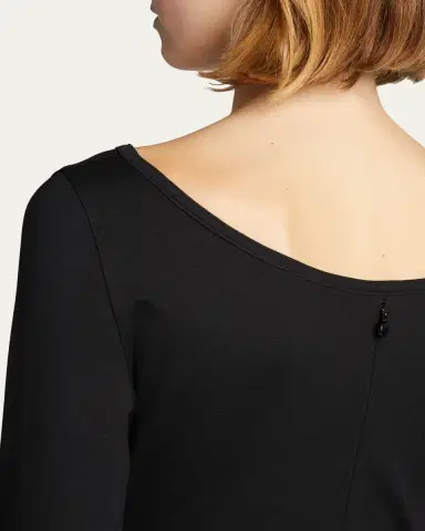 Akris punto Three-Quarter-Sleeve Jersey Top | Thumbnail 2 Akris punto Three-Quarter-Sleeve Jersey Top | Thumbnail 2