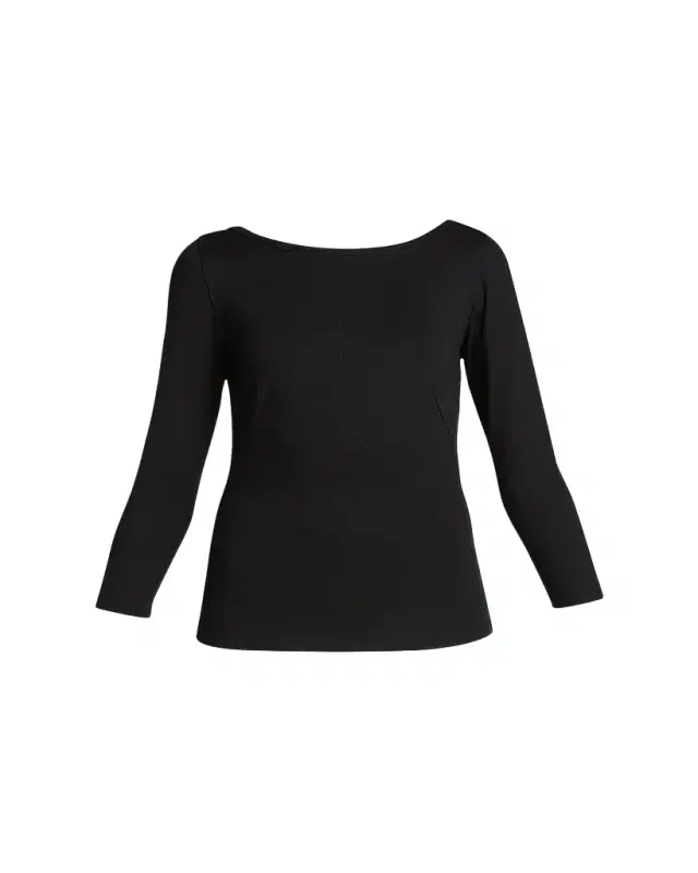 Three-Quarter-Sleeve Jersey Top