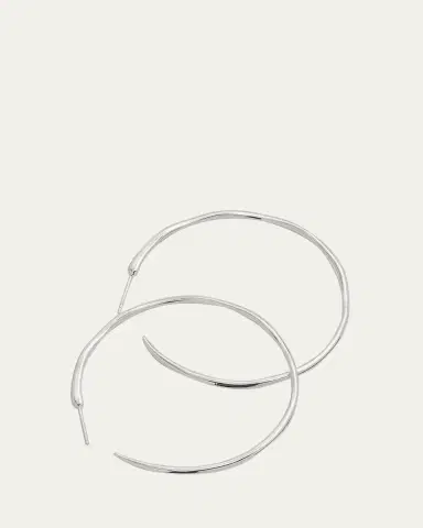 Ippolita Large Squiggle Hoop Earrings in Sterling Silver | Thumbnail 4