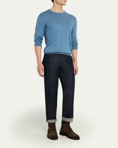 Bergdorf Goodman Men's Waterproof Suede Side Zip Lace-Up Boots | Thumbnail 3 Bergdorf Goodman Men's Waterproof Suede Side Zip Lace-Up Boots | Thumbnail 3