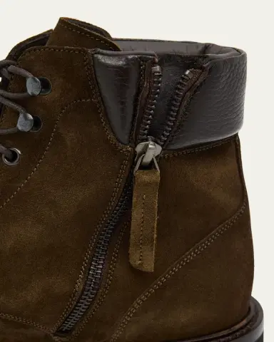 Bergdorf Goodman Men's Waterproof Suede Side Zip Lace-Up Boots | Thumbnail 5 Bergdorf Goodman Men's Waterproof Suede Side Zip Lace-Up Boots | Thumbnail 5