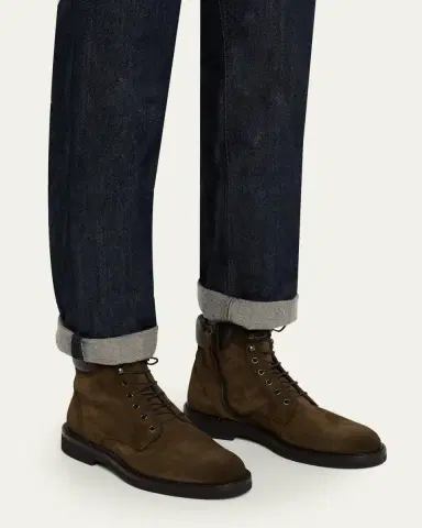 Bergdorf Goodman Men's Waterproof Suede Side Zip Lace-Up Boots | Thumbnail 6 Bergdorf Goodman Men's Waterproof Suede Side Zip Lace-Up Boots | Thumbnail 6