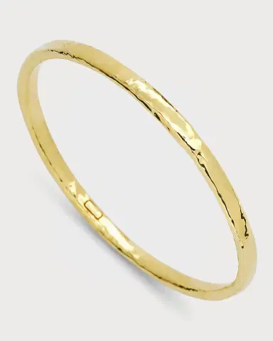 Ippolita Hammered Flat Bangle in 18K Gold | Thumbnail 2