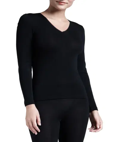 Hanro Wool & Silk Blend V-Neck Top | Thumbnail 2