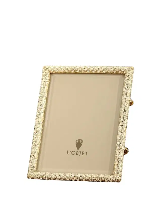 L'Objet Pave Gold 4" x 6" Picture Frame