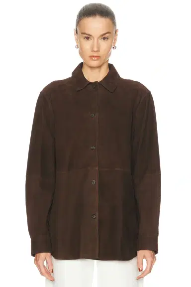 TOTEME Soft Suede Overshirt | Thumbnail 2 TOTEME Soft Suede Overshirt | Thumbnail 2