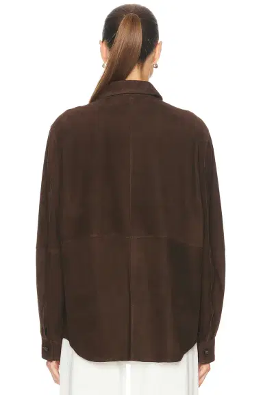 TOTEME Soft Suede Overshirt | Thumbnail 4 TOTEME Soft Suede Overshirt | Thumbnail 4