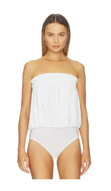 Norma Kamali Strapless Peasant Bodysuit | Thumbnail 2