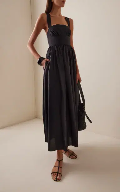 Matteau Crossback Cotton Midi Dress | Thumbnail 2