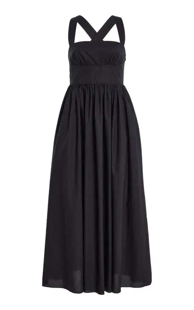 Crossback Cotton Midi Dress