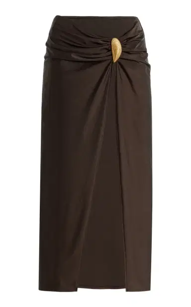 SIMKHAI Eiana Shell-Detailed Midi Skirt | Thumbnail 3 SIMKHAI Eiana Shell-Detailed Midi Skirt | Thumbnail 3