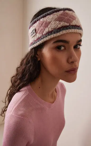 Miu Miu Cashmere-Wool Headband | Thumbnail 2 Miu Miu Cashmere-Wool Headband | Thumbnail 2