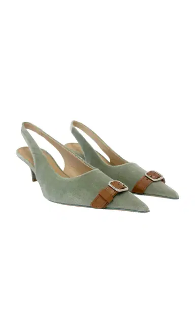 JW Anderson Buckle Velvet Slingback Pumps | Thumbnail 4 JW Anderson Buckle Velvet Slingback Pumps | Thumbnail 4