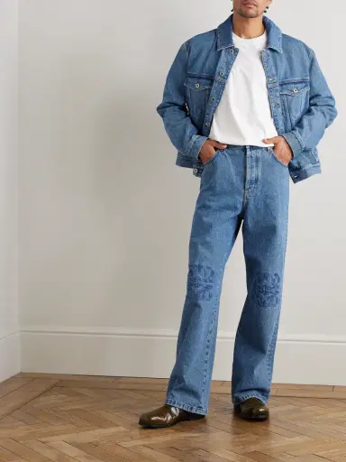 Loewe Anagram Embroidered Denim Jacket - Men | Thumbnail 2