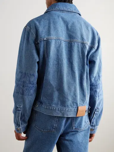 Loewe Anagram Embroidered Denim Jacket - Men | Thumbnail 4