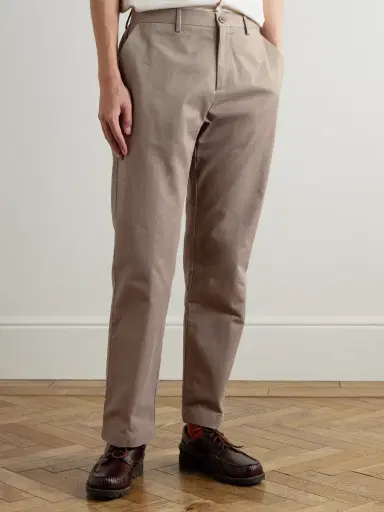 Sunspel Straight-Leg Cotton-Drill Trousers - Men | Thumbnail 3 Sunspel Straight-Leg Cotton-Drill Trousers - Men | Thumbnail 3