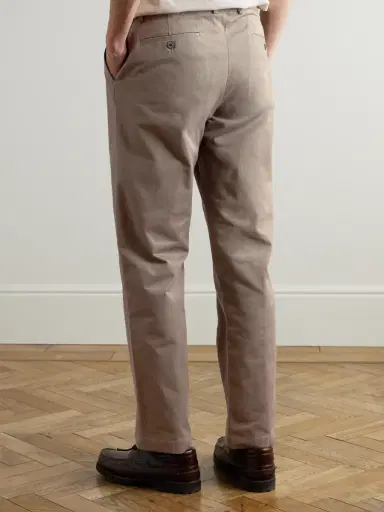 Sunspel Straight-Leg Cotton-Drill Trousers - Men | Thumbnail 4 Sunspel Straight-Leg Cotton-Drill Trousers - Men | Thumbnail 4