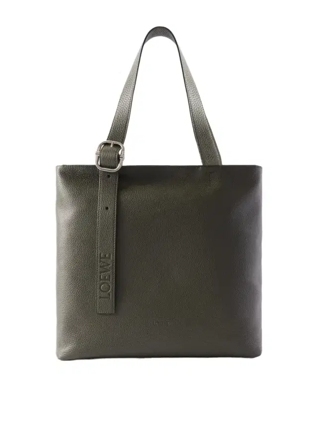 Loop Logo-Debossed Full-Grain Leather Tote Bag - Men