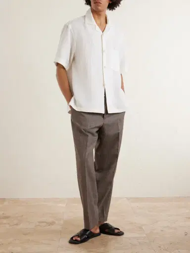 ELEVENTY Camp-Collar Linen Shirt - Men | Thumbnail 2