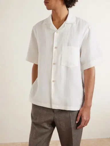 ELEVENTY Camp-Collar Linen Shirt - Men | Thumbnail 3