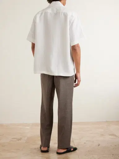 ELEVENTY Camp-Collar Linen Shirt - Men | Thumbnail 4