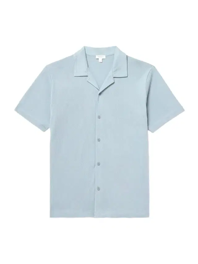 Slim-Fit Camp-Collar Supima Cotton-Mesh Shirt - Men