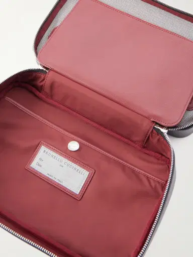 Brunello Cucinelli Leather Wash Bag - Men | Thumbnail 4 Brunello Cucinelli Leather Wash Bag - Men | Thumbnail 4