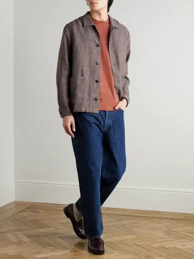 Sunspel Cotton and Linen-Blend Overshirt - Men | Thumbnail 2