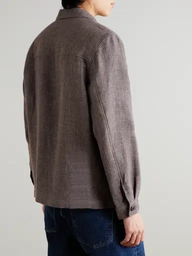 Sunspel Cotton and Linen-Blend Overshirt - Men | Thumbnail 4