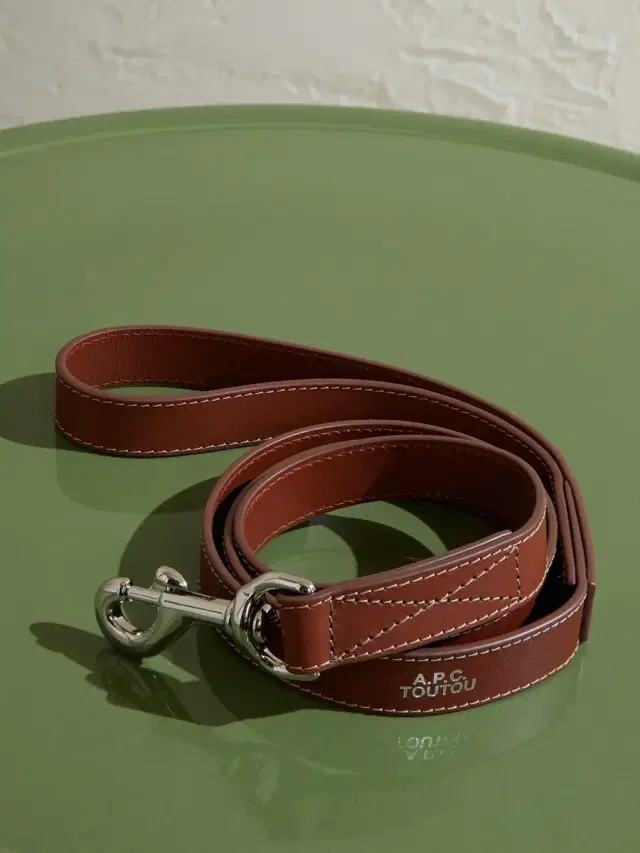 A.P.C. Toutou Logo-Print Leather Dog Lead - Men